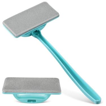 Imagem de Enhon Conjunto de limpador de tela de malha com 1 cabeça de escova de substituição, equipamento de lavagem de escova de limpeza de tela de janela, ferramenta removível de limpeza de janela com uso