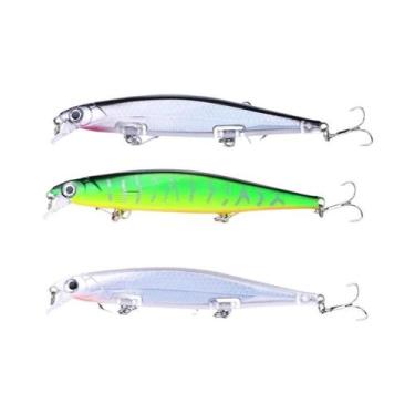 Imagem de Isca Artificial Laser Hard Minnow 13g 11cm Com Olhos 3D, Ação Lenta E 