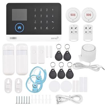 Imagem de Splenssy Sistema De Alarme Residencial Com Wi-Fi Gsm, Antirroubo Inteligente Sem Fio Lcd 2,4 Pol., Kit 13 Peças, Compatível Alexa E Google Voice Control