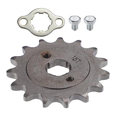 Imagem de X AUTOHAUX 1 conjunto 520 estilo 15 dentes 20 mm ID motocicleta dianteira motor roda dentada adequada para motocicleta 50cc 70cc 110cc 125cc Dirt Pit Bike Mini Bike ATV