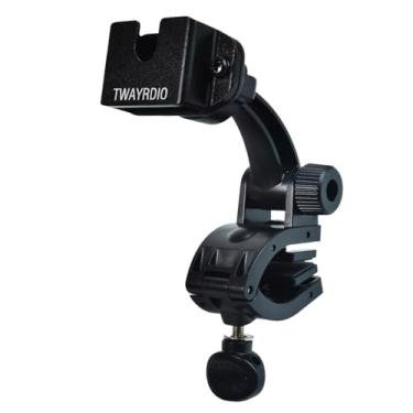 Imagem de TWAYRDIO Suporte de mesa para rádio portátil, microfone de alto-falante e microfone CB, suporte de ângulo ajustável multiuso 3 em 1 para Motorola BaoFeng Retevis Yaesu HT Rádios bidirecionais Walkie