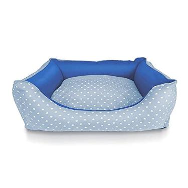 Imagem de My Pet Brasil Luxo Coração Cama para Cães e Gatos, Azul, Médio