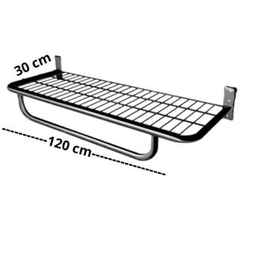 Imagem de Arara Prateleira De Parede Com Pingente 120 x 30 cm