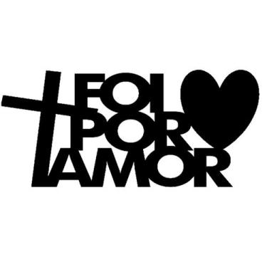 Imagem de Aplique Quadro Decorativo Frase FOI POR AMOR Mdf c/ fita dupla face - 