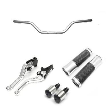 Imagem de Kit Guidão 22mm Manopla v2 Manete Cg150 A Disco Cb250f - Stark Race, P