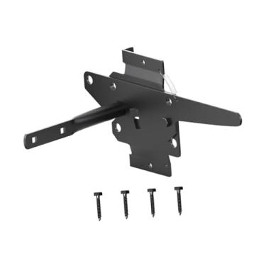 Imagem de WeiLaiKeQi Mola de trava de portão com travamento automático, trava de porta, suporte de poste, de portão de cerca para portas de galinheiro, portões de madeira, Style C