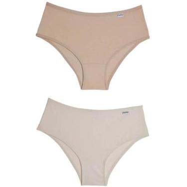 Imagem de Del Rio Kit 2 Calcinhas Calça Cotton Mousse Nature Tamanho M