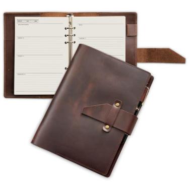 Imagem de Planner Nekmit Leather 2025 A5 recarregável de março de 2025 a junho d