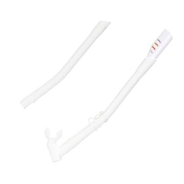 Imagem de YIJU Snorkel seco para mergulho, tubo respiratório estendido, snorkel para treinamento de natação, comprimento ajustável para esportes aquáticos de verão, Branco
