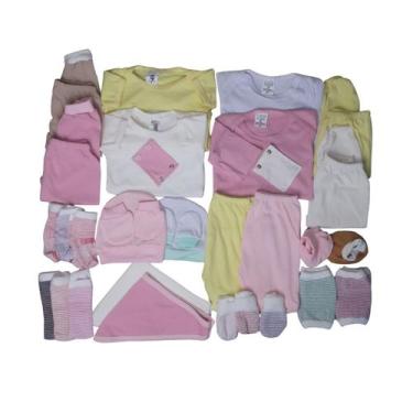 Imagem de Kit C 28 Body Bebê mijão e babador Liso Roupa Bebê Atacado - Batutinha