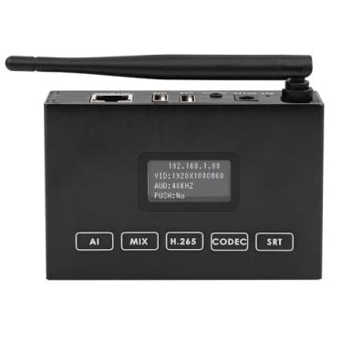 Imagem de EXVIST H.265 4K WiFi com tela Codificador de vídeo HDMI, USB 2.0 duplo para gravação, loopout, compatível com ONV/HK, codificador de transmissão ao vivo HDMI para YouTube, Facebook, Wowza