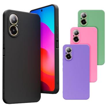 Imagem de Capa Capinha Case Compatível REALME C67 Silicone Veludo Premium [2ASHOP] (PRETO)