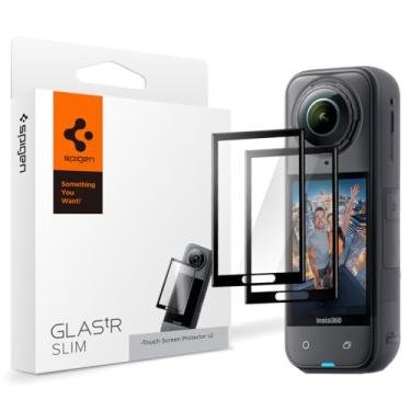 Imagem de Spigen Protetor de tela de vidro temperado [Glas.tR Slim] projetado para Insta360 X4 Glas.tR Slim - FC Preto (2P)