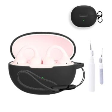 Imagem de Capa para Baseus Bass BC1, capa protetora para fone de ouvido NOUKAJU (com mosquetão + cordão + caneta de limpeza) à prova de quedas, à prova de choque, à prova de poeira, capa para fones de ouvido