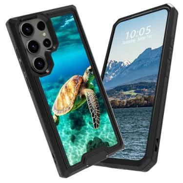 Imagem de BFDHGQZC Capa para celular Samsung Galaxy S25 Ultra 6,8 polegadas, híbrida, camada dupla, policarbonato rígido + TPU macio à prova de choque, capa protetora robusta para Samsung S25 Ultra, tartaruga