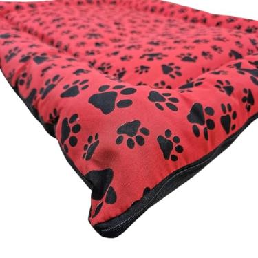 Imagem de caminha pet cachorro gato com bloqueador termico não passa friagem colchonete dog (VERMELHA,EXTRA GRANDE 88X60)