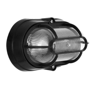 Imagem de Luminária Arandela Tartaruga Preto Parede Externa Teto - MARRYLUZ