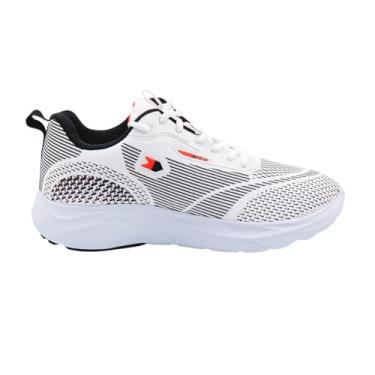 Imagem de Tênis Sandrini Impulse Masculino Academia Esportivo Conforto (Preto, Branco e Laranja, BR, Adulto, Numérico, 39)