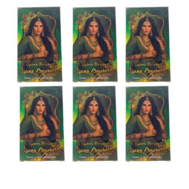 Imagem de KIT c/6 Legitimo Baralho Cigana Esmeralda 36 Cartas Manual - Lua Místi