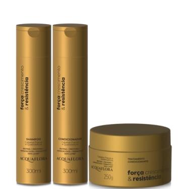 Imagem de Kit Shampoo, Condicionador e Máscara Força, Crescimento e Resistência | Acquaflora
