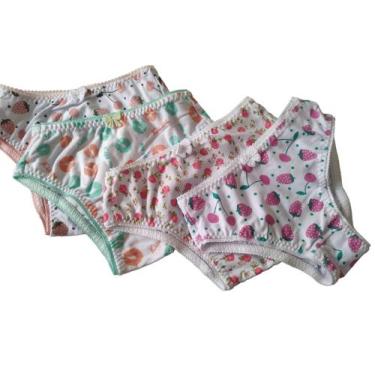 Imagem de Kit calcinha Infantil 3 peças Menina Algodão Calcinha algodão - Nina M
