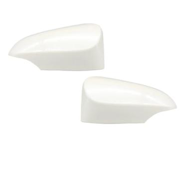 Imagem de Par de tampas de espelho lateral de asa, capa de espelho retrovisor, carcaça de concha compatível com Yaris 2012 2013 2014 2015 2016 2017 2018 2019 pintado - peças de reposição de alta qualidade(White