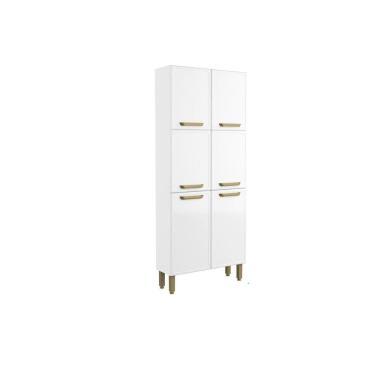 Imagem de Paneleiro de Cozinha Modulado Bella c/ 6 Portas 80cm Branco - Bertolini