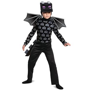 Imagem de Disguise Minecraft Ender Dragon Costume for Kids, Video Game Inspired Character Outfit, Classic Child Size Medium (7-8) Black (105099K)