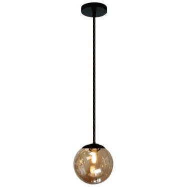 Imagem de Pendente Moderno Jabuticaba Preto 1 Esfera Globo De Vidro Fu - Arevo I