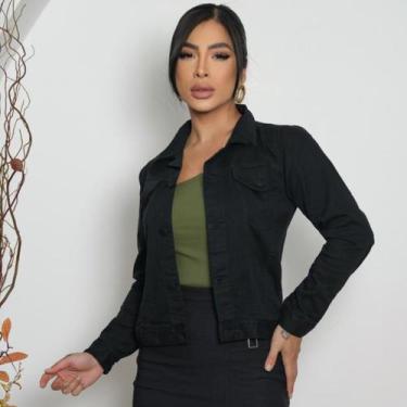 Imagem de Jaqueta Jeans Com Botões Encapados Feminina Estilo Único - SELLER PREM