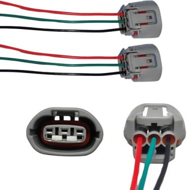 Imagem de AUTO OCCASION Conector de plugue de alternadores automotivos Pigtail 3 pinos compatível com A8 Quattro RS7 S6 S7 S8, compatível com Infiniti G25 G35 G37 M35 M37 Q40 Q50 Q60 Q70 Q70L (pacote com 2)