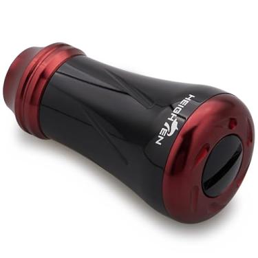 Imagem de HEIGHTEN Puxador de molinete de pesca de 19 mm para Shimano Daiwa Molinete giratório Stradic Vanford Sahara FI Tranx SLX Ballistic Exceler Tatula (19 mm - Preto e Vermelho) (0872)