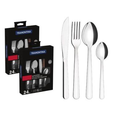 Imagem de Faqueiro Aço Inox Malibu 48 Peças Tramontina