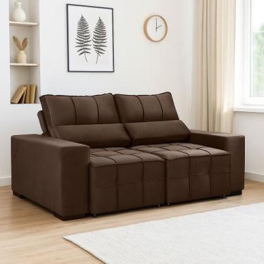 Imagem de Sofá Retrátil Reclinável 2 Lugares 106x150cm Confortável - Fábrica de 