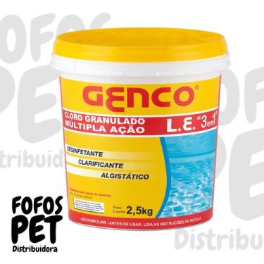 Imagem de Cloro Granulado Genco 2,5kg  Tratamento para Piscinas