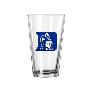 Imagem de NCAA Duke Blue Devils Gameday Classic 473 ml Copo de cerveja - Vidro durável com logotipo ousado do time - Utensílios de bebida com aro resistente a lascas para fãs, portas traseiras, bares domésticos