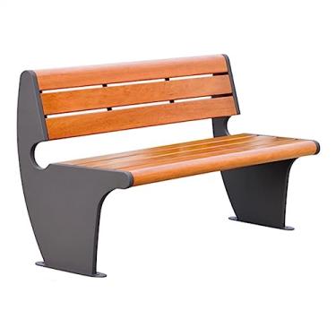 Imagem de ZzleoyuUUs-12 Banco de jardim ao ar livre banco de parque com encosto, cadeira moderna de lazer ao ar livre, adequado para jardins, parques, pátios e quintais, banco de pátio (150 x 60 x 80 cm)