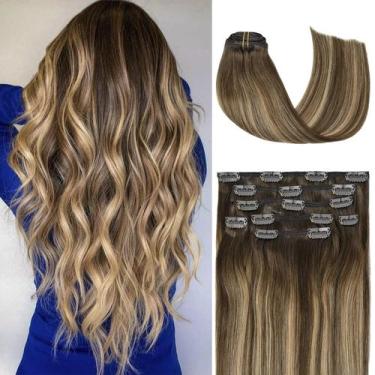 Imagem de Extensões de cabelo Honsoo Real Human Hair Balayage 22 polegadas 70g