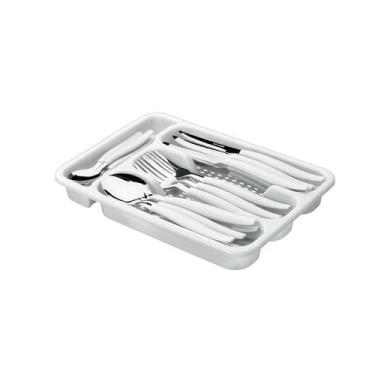 Imagem de Jogo De Talheres Inox Com 24 Peças + Suporte Gaveteiro - EM CASA TEM, 