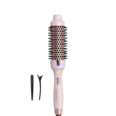 Imagem de Escova térmica Wavytalk, versão atualizada, rosa milenar de 1,5 polega