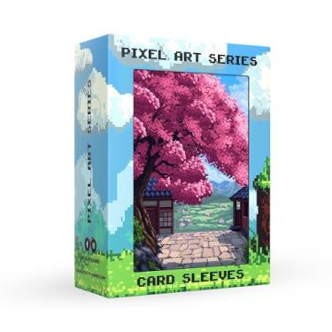 Imagem de (Pixel Art Series) 100ct TCG/MTG Textured Art Card Sleeves (Cherry Blossom)