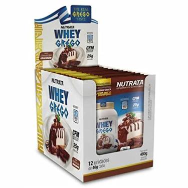Imagem de Whey Grego Display (12 sachês) - Sabor Cheesecake de Chocolate, Nutrata