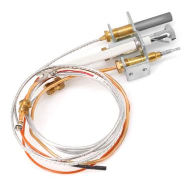 Imagem de Aibabcue 4021-733 Kits de montagem piloto gás propano para Heat N Glo, lareiras de aquecimento, montagem piloto 25661 com termopar, peças de reposição termopilha para fogões a gás de aquecimento