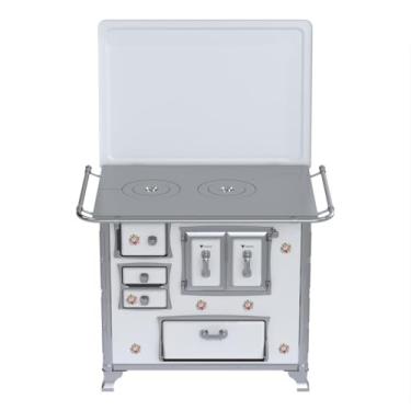 Imagem de Fogão a Lenha GII N 2 Gab Sec Branco Buque com Tampa Saida Direita