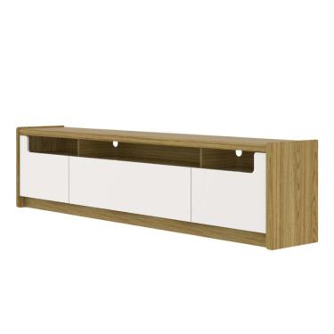 Imagem de Rack Oslo 220 cm Tv Para Sala Moderno Prateleiras Estante