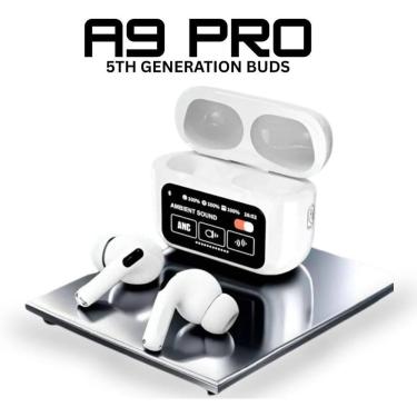 Imagem de Fones de ouvido  A9 Pro com cancelamento de ruído,tela LED sem fio 13 em 1, microfone ,música, jogos e chamadas – Funciona com Todos Celulares