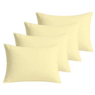 Imagem de Fronha Branca 600 Fios 100% Algodão Toque Macio Acetinado (4, Palha)