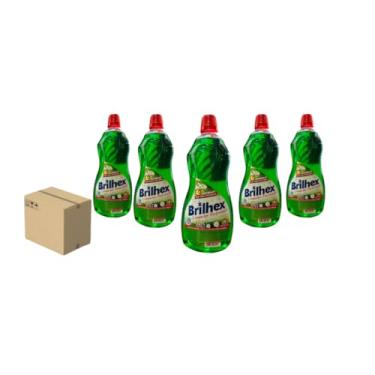 Imagem de Brilhex Limpador Perfumado Multiuso Primavera, 12 Unidades de 1 Litro, para Superfícies em Geral
