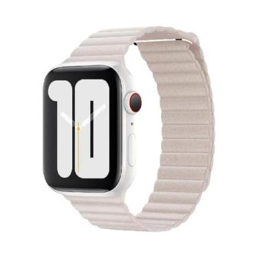 Imagem de Pulseira De Couro Para Apple Watch De 45mm 44mm 40mm 41mm 49mm 42mm, B