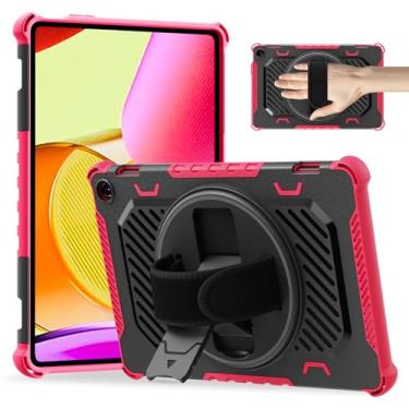 Imagem de ROISKIN Capa com alça de mão com suporte giratório 360 para tablet Flre Max 11 versão 2023 13ª geração para crianças, também para iPhone Nokia Sony 11 polegadas